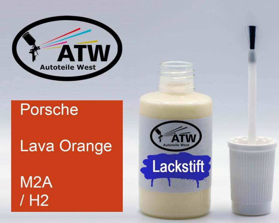 Porsche, Lava Orange, M2A / H2: 20ml Lackstift, von ATW Autoteile West.